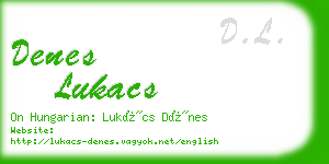 denes lukacs business card